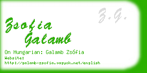 zsofia galamb business card