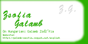 zsofia galamb business card